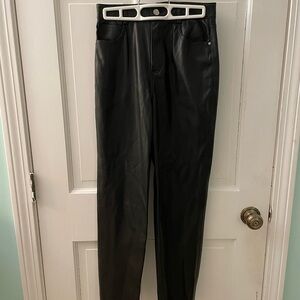 Zara Black Faux Leather Pants